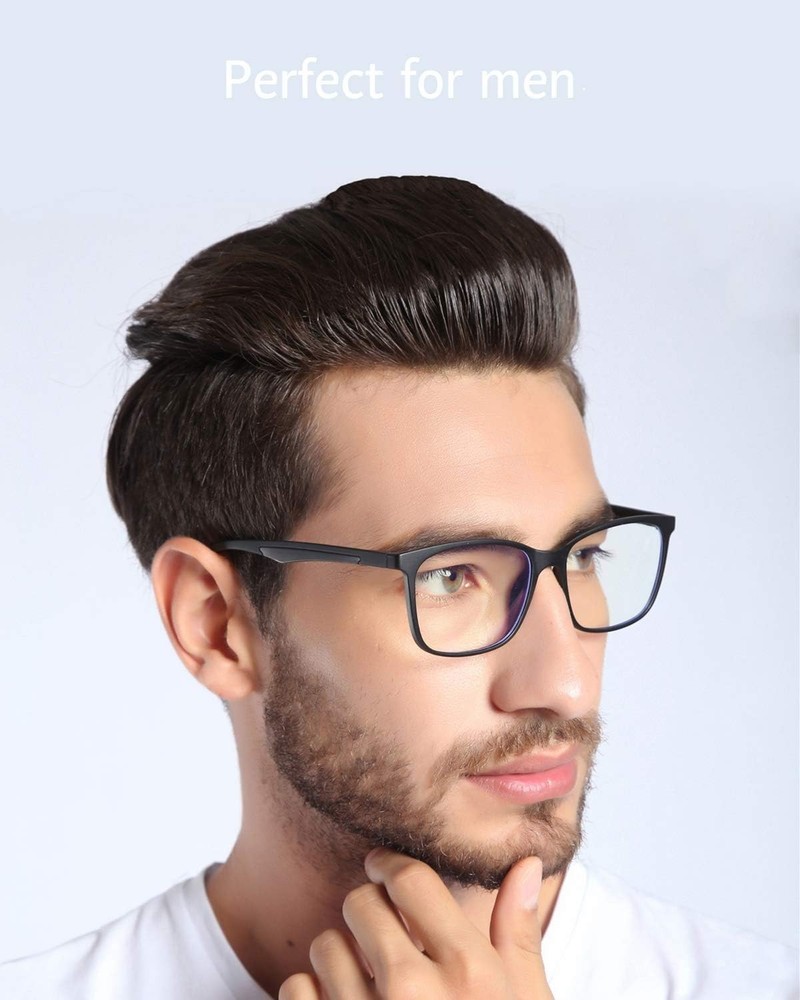 Anti Eyestrain Lens Eyeglasses, Black Frame