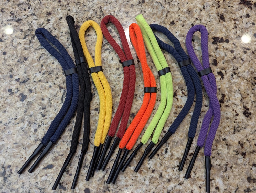 Floating Sunglass Straps Foam Adjustable 8 Pack Multicolor