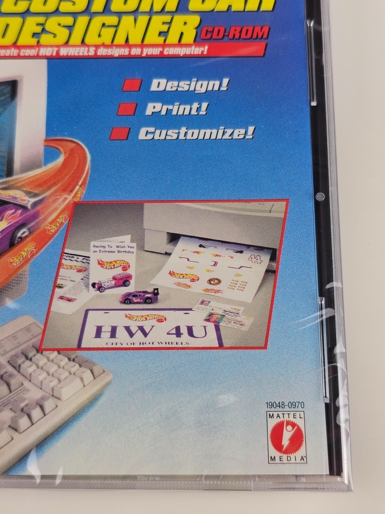 Hot Wheels Custom Car Label Designer CD Software User Guide Sticker Sheets 1997