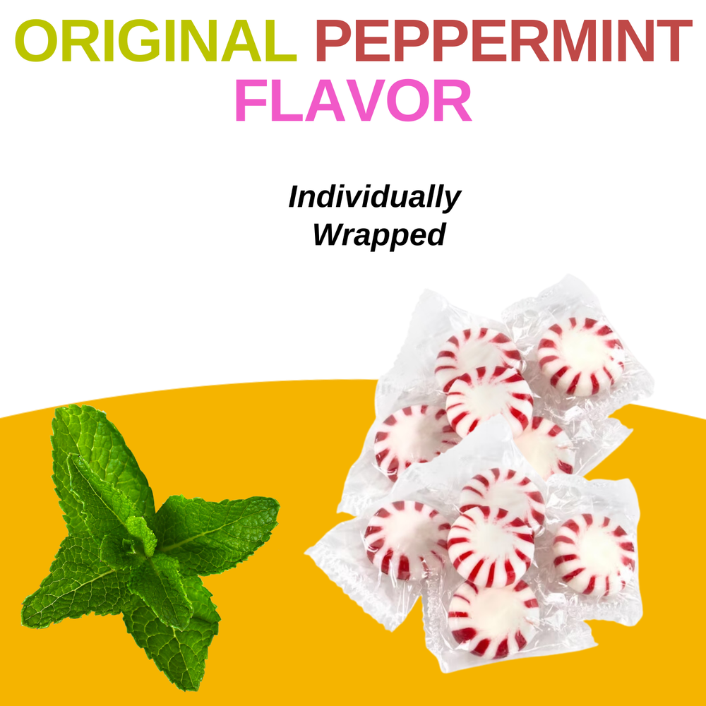 Starlights Mint Peppermint Individually Wrapped Mints Candy - 2, 3, & 5 LB