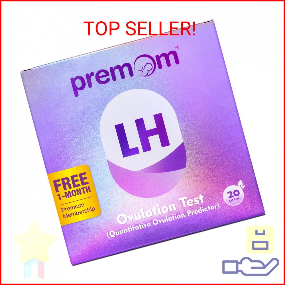 Premom Quantitative Ovulation Test Strips, Ovulation Predictor Kit with Smart Di