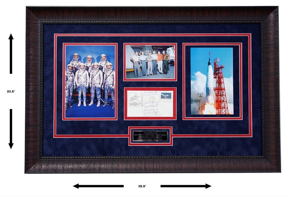 🚀 Mercury 7 Astronauts Signed Postmarked Envelope All 7 Autographs! 🚀