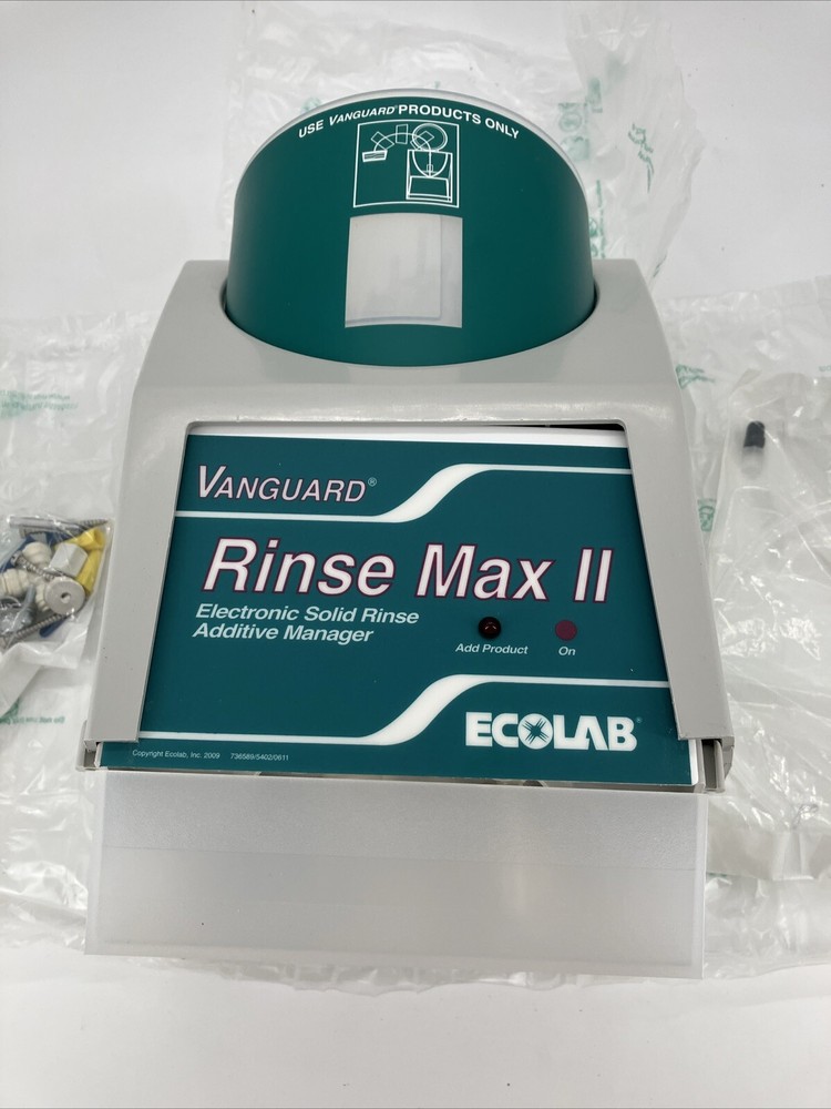 New Ecolab RINSE MAX II Vanguard Electronic Solid Rinse Additive Manager