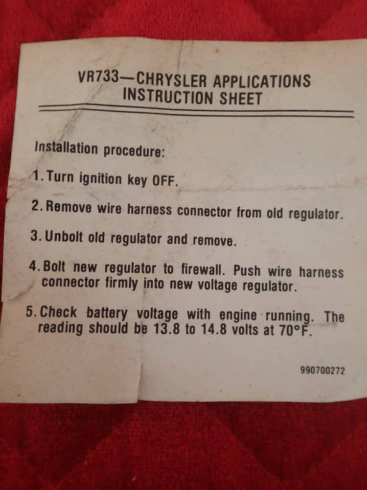 Wells Voltage Regulator