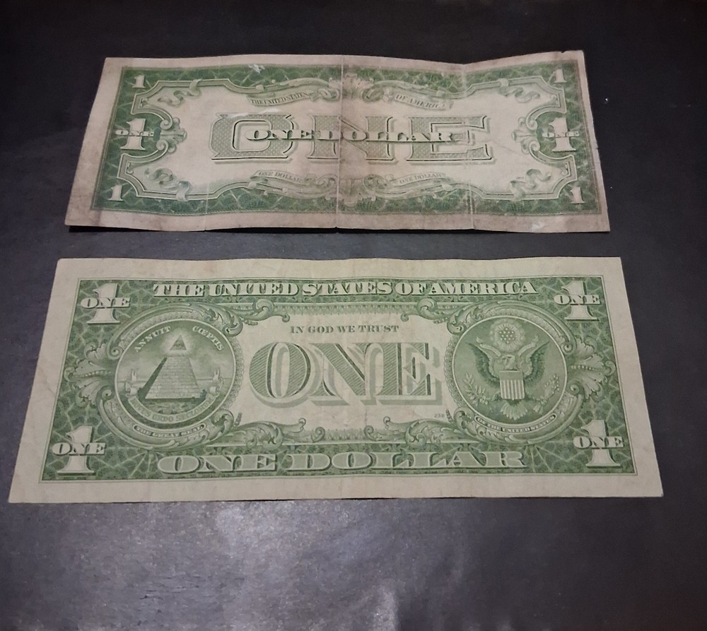 1928 $1 funnyback & 1957 $1 Star Note Silver Certificate