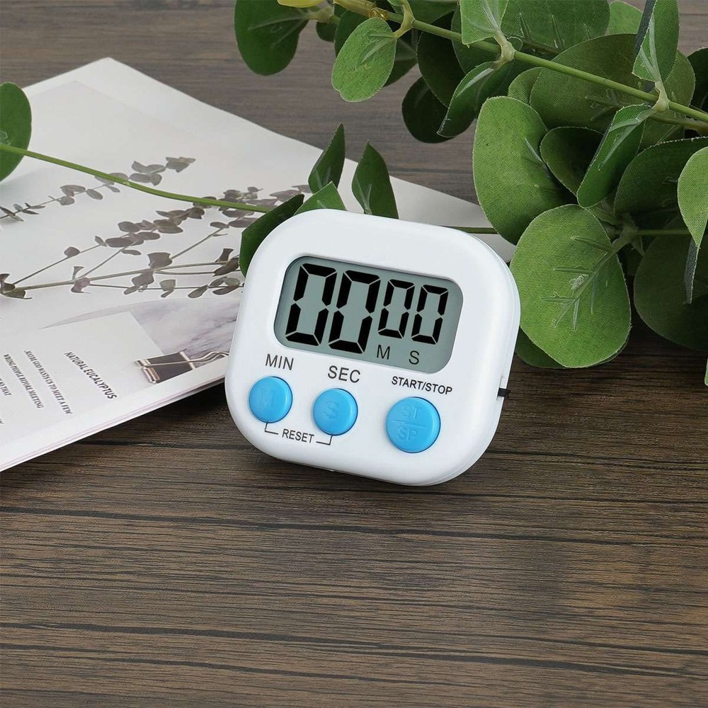 4x Digital Kitchen Timer Magnetic LCD Countdown Stopwatch With Stand Alarm Clock
