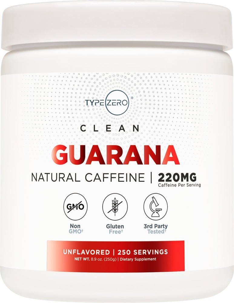 Type Zero Clean Guarana Powder Drink Mix (250 Servings, Unflavored)