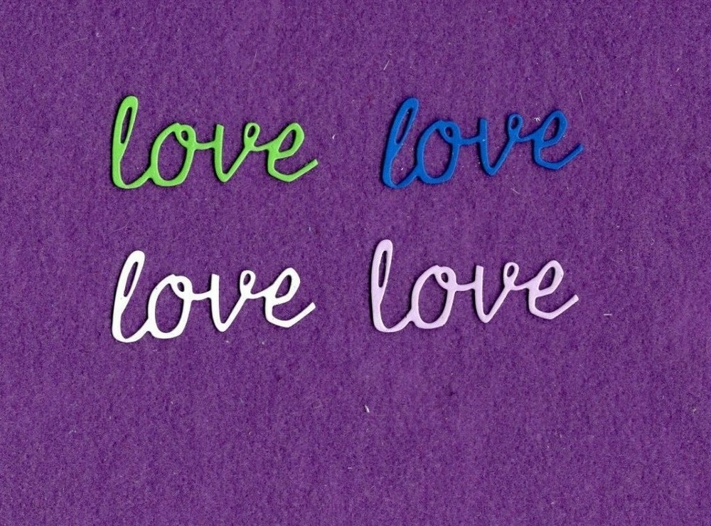 LOVE  # 26 die cuts scrapbook cards