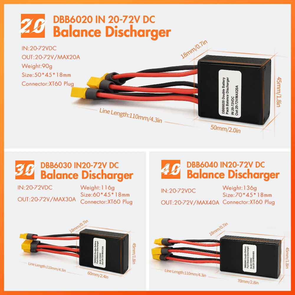 Double Battery Connection Adapter Switcher Module 20/30/40A E-bike 20V-72V