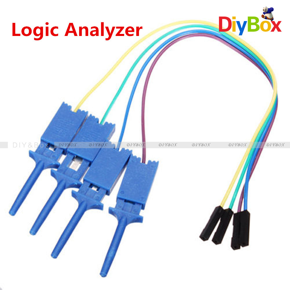4PCS Test Clamp Wire Hook Test Clip for Logic Analyzer Electronic Components