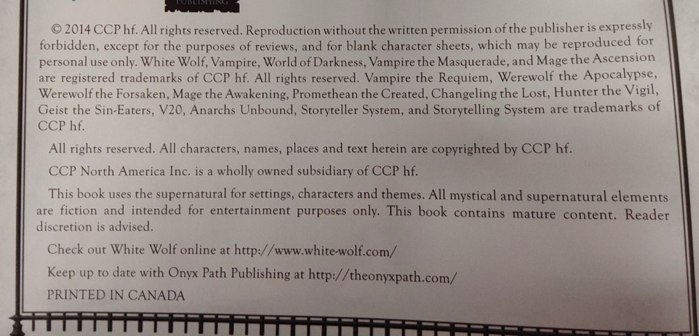 Anarchs Unbound 20th Anniversary Edition 2014 HC