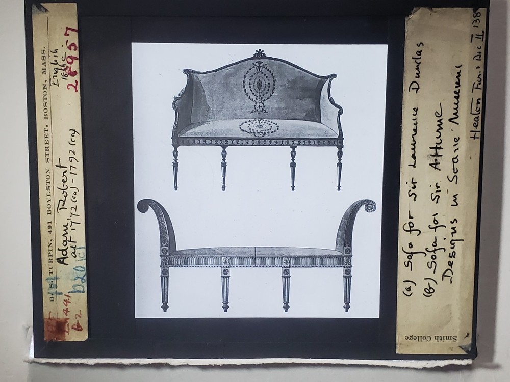Sofa Designs By Robert Adam, Magic Lantern Glass Slide