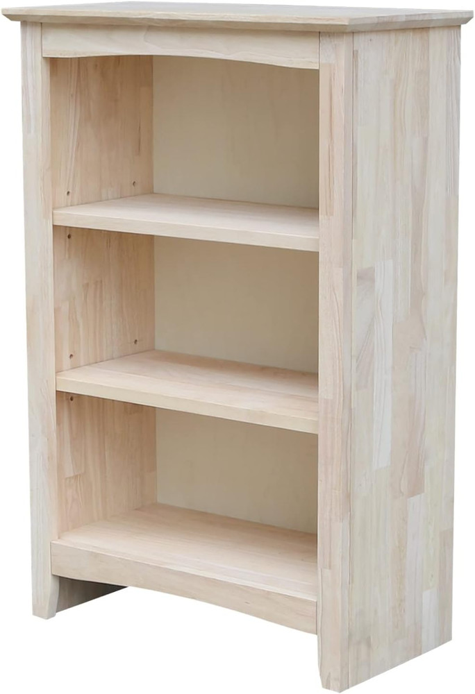 Shaker Bookcase, 36-Inch Height, Durable Solid Wood Construction, Versatile Stor