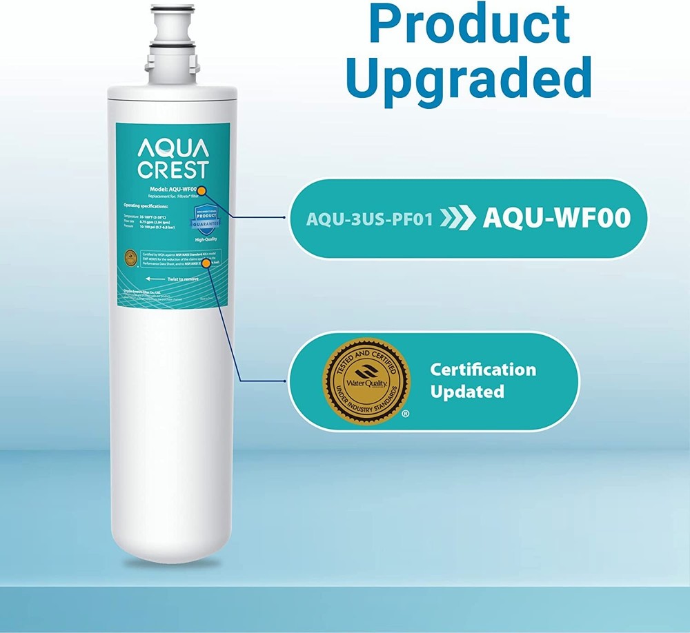 AQUA CREST Under Sink Water Filter, 3US-PF01, Replacement for 3US-MAX-F01H
