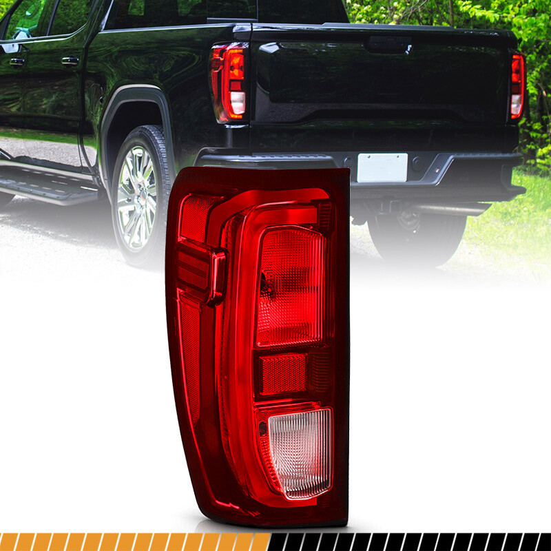 W/ Incandescent BULB For GMC Sierra 1500 2500HD 2019-2026 Tail Light Driver Left