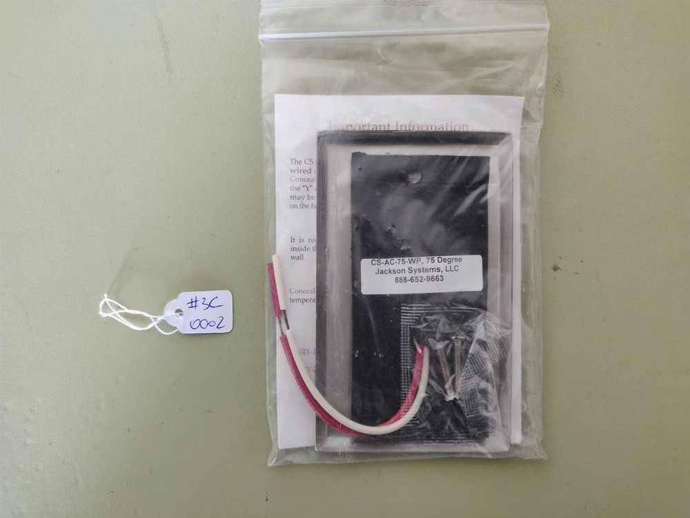 Jackson Systems CS-75-WP Conceal-A-Stat Flush 24V Thermostat 75° Heating - New