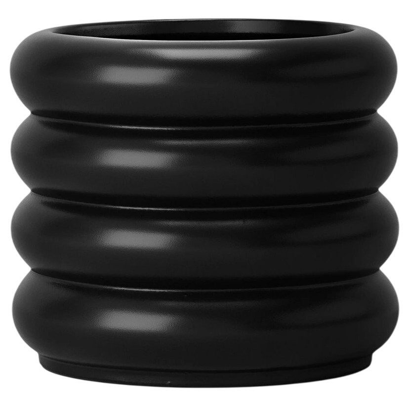 Large Bubble Ceramic Planter – Black – Room Essentials – 9" × 8½"