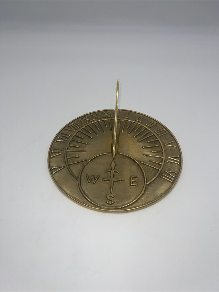 Sun Dial Yard Desk Conversation Piece Clock 7”