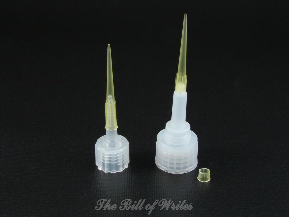 Fine Point CA Glue Tips For Precise Application - 100 pcs - Fits Both Cap Types