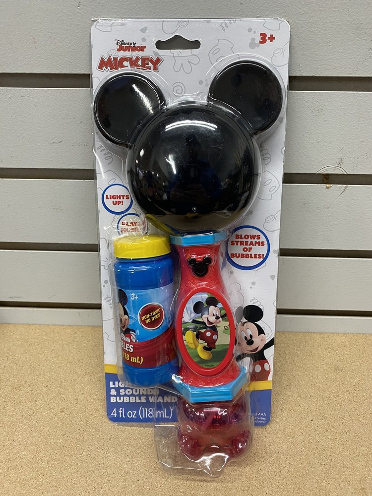 Disney Mickey Mouse Light and Sound Musical Bubble Wand Includes bubble Solution
