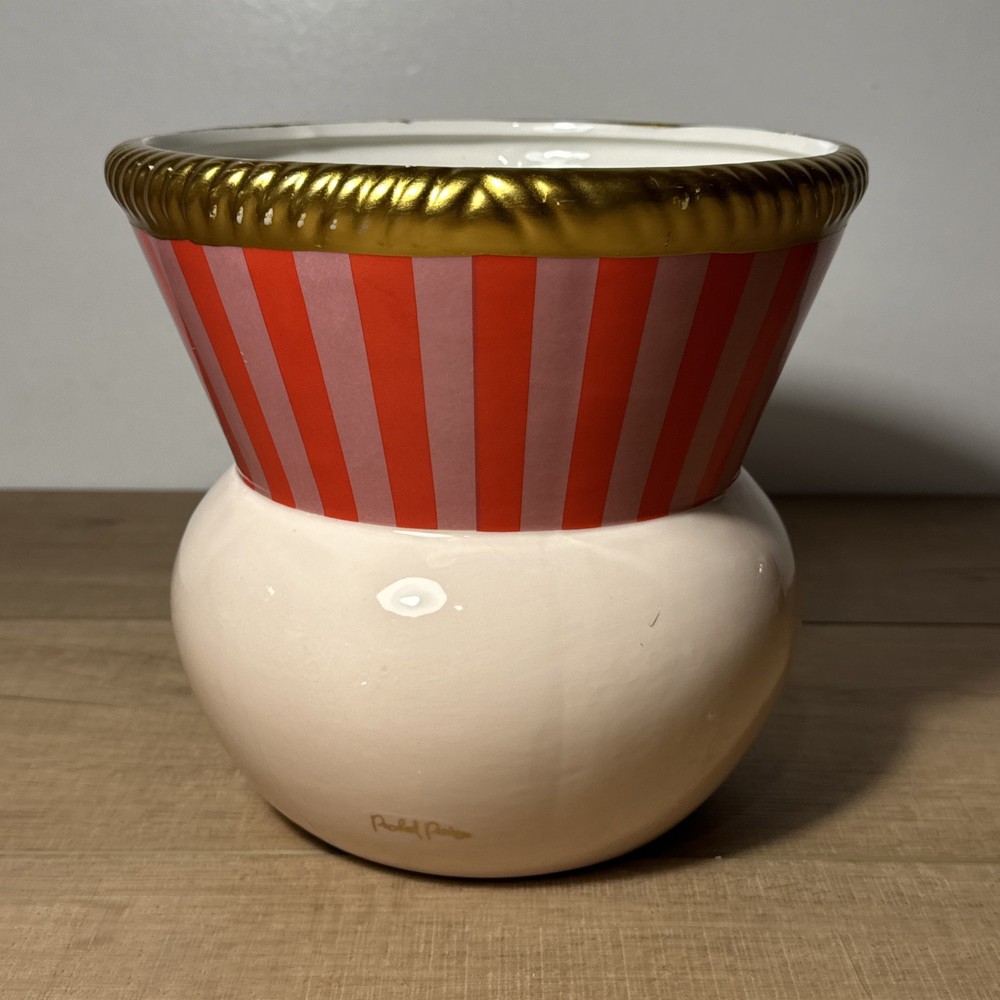 Large Ceramic Nutcracker Head Bowl - Red And Pink - Packed Party - 8”