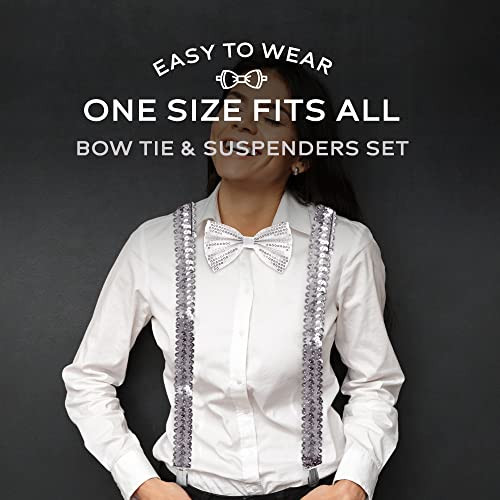 - Bowtie & Suspender Set - Sequin
