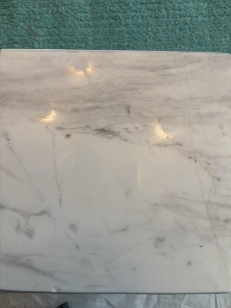 WATERWORKS STUDIO WHITE MARBLE TISSUE COVER BOX