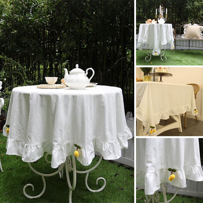 Rectangle Round Tablecloth Cover Kitchen Table Cloth Dinning Party Wedding Decor