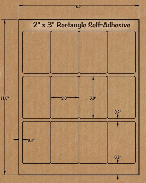 BROWN KRAFT LABELS- 2 x 3 RECTANGLE - Clamshell TART Labels, Candle Making