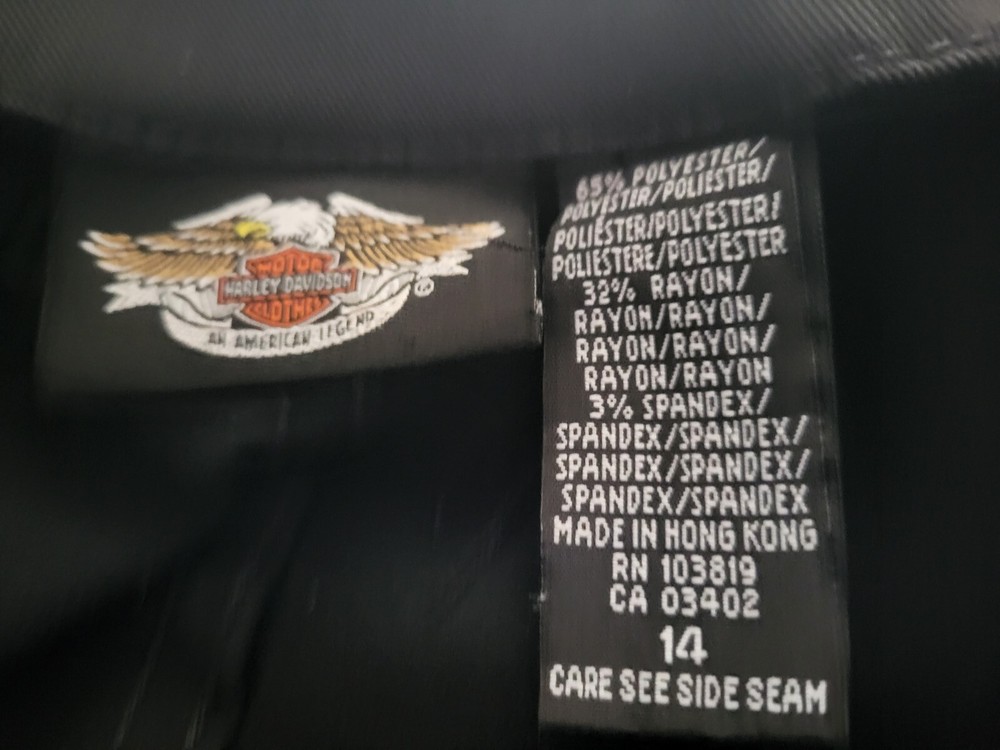 Harley Davidson Womans Riding Pants Sz 14