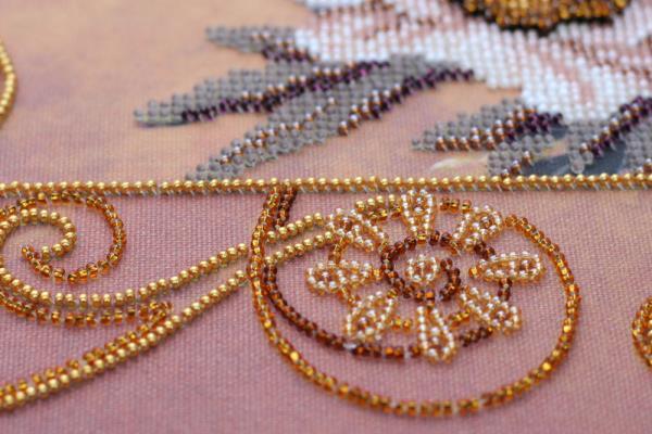 Bead embroidery kit Grisaille needlework kit Art canvas beadwork pattern