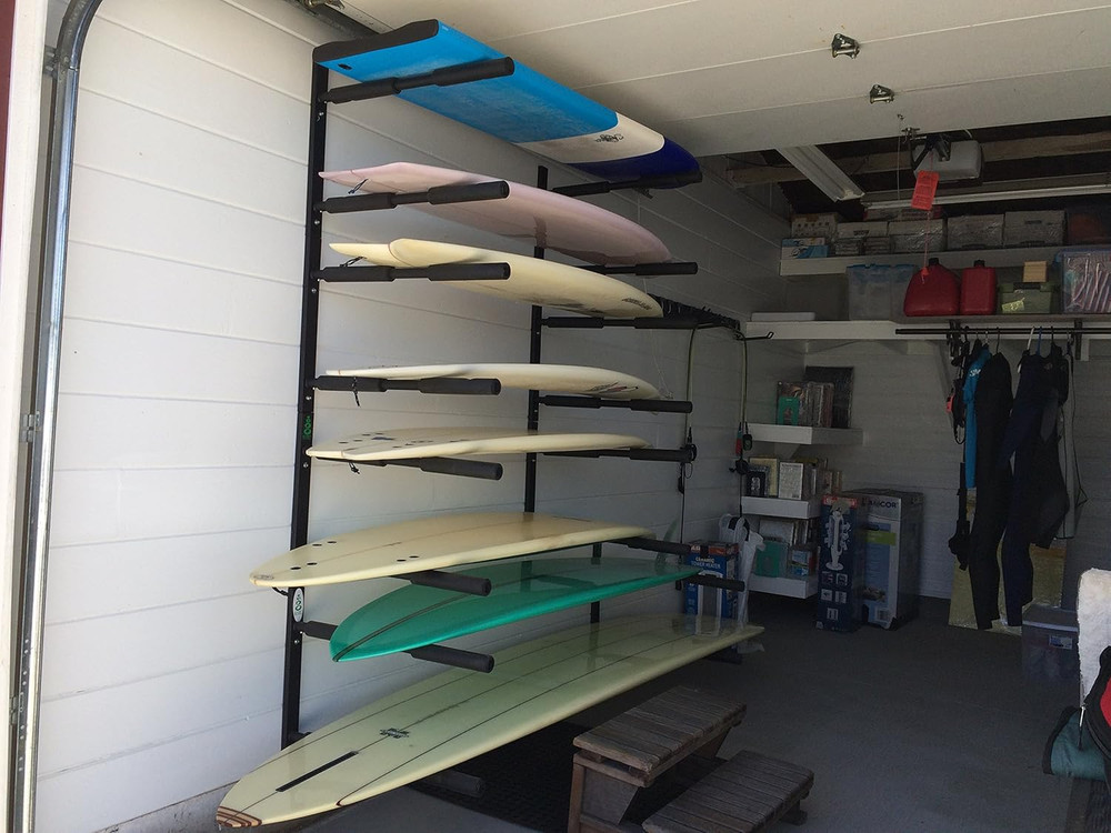 Paddle Board Wall Mount Rack by | Double Surfboard or Paddleboard Wall Rack Sto