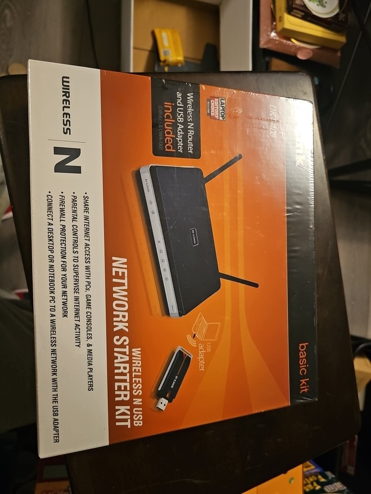 D-Link DKT-408 Wireless N USB Network Starter Kit Basic Kit NIB Sealed