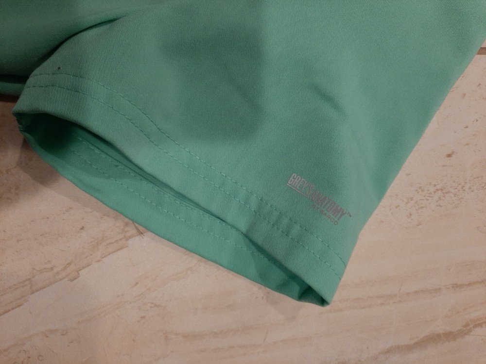 greys anatomy active SPX XS Extra Small Teal Scrub Top