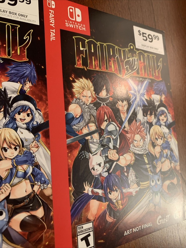 Fairy Tail - Nintendo Switch - Authentic Art- RARE - Display Box Only -