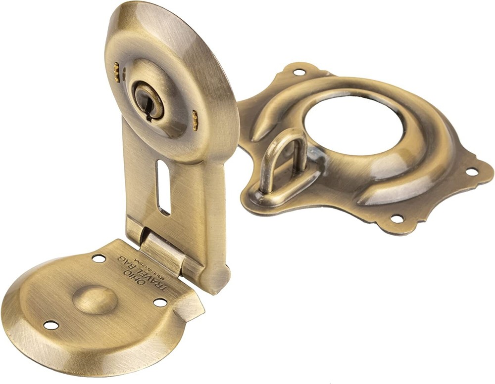 Long Antique Brass Trunk Lock