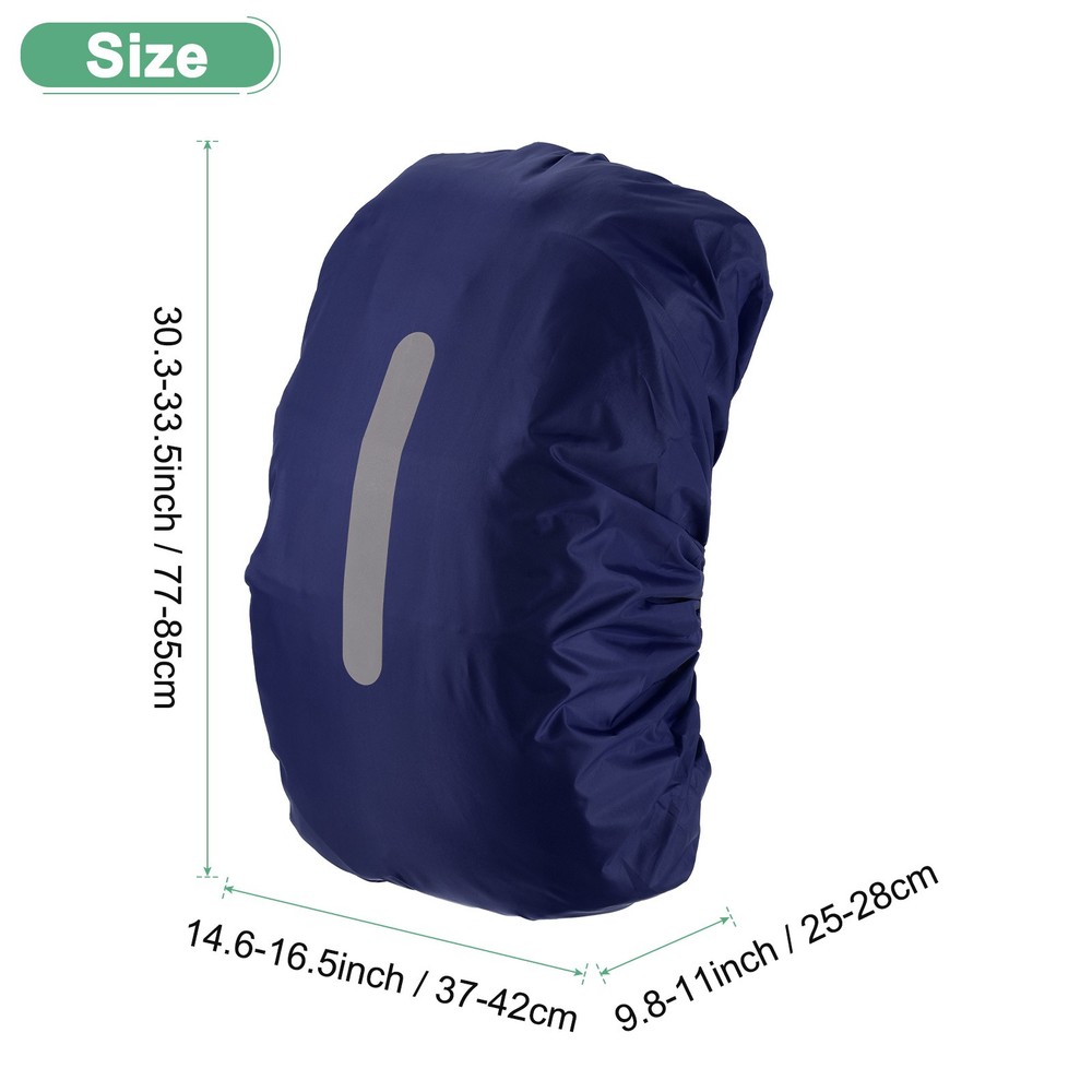 75L-85L Backpack Rain Cover with A Vertical Reflective Strap [Old Blue]