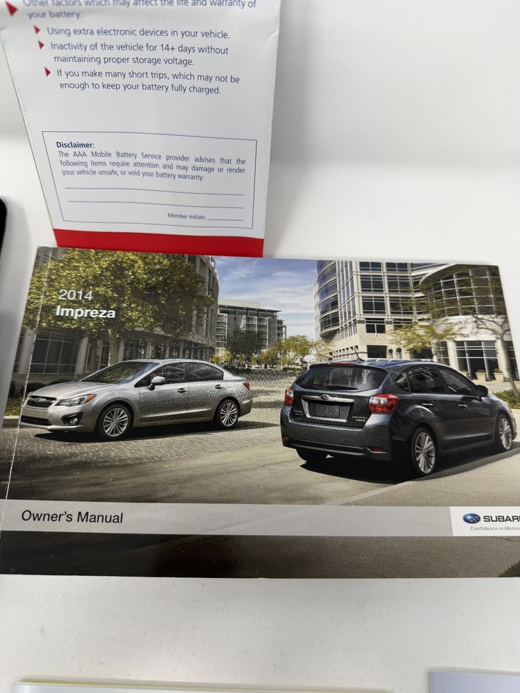 2014 Subaru Impreza Owners Manual OEM Set