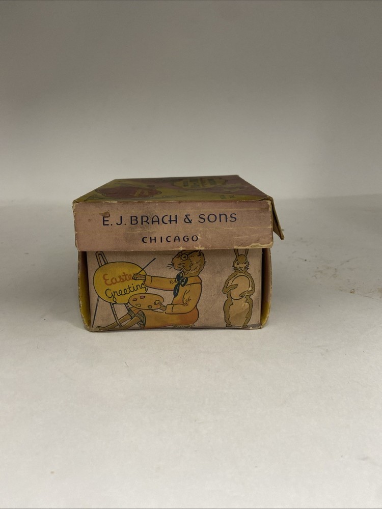 Brachs Advertising Candy Chocolate Fruit Nut Nested Egg Easter Bunnies 1950s Box