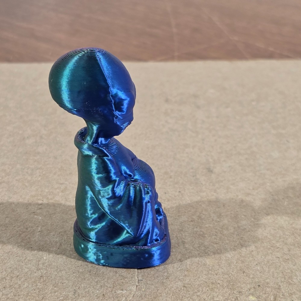 Alien Buddha Figurine 2" 3d printed plastic