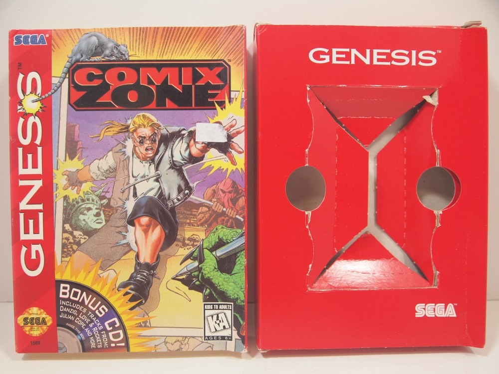 Comix Zone (SEGA Genesis) Authentic CARDBOARD BOX ONLY