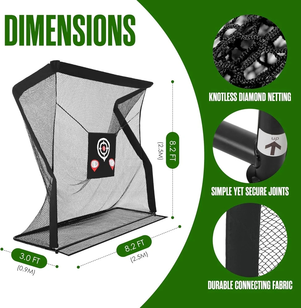 Golf Simulator Net, Net Return, for Garage, Hitting, Backyard, Driving, Indoor/O