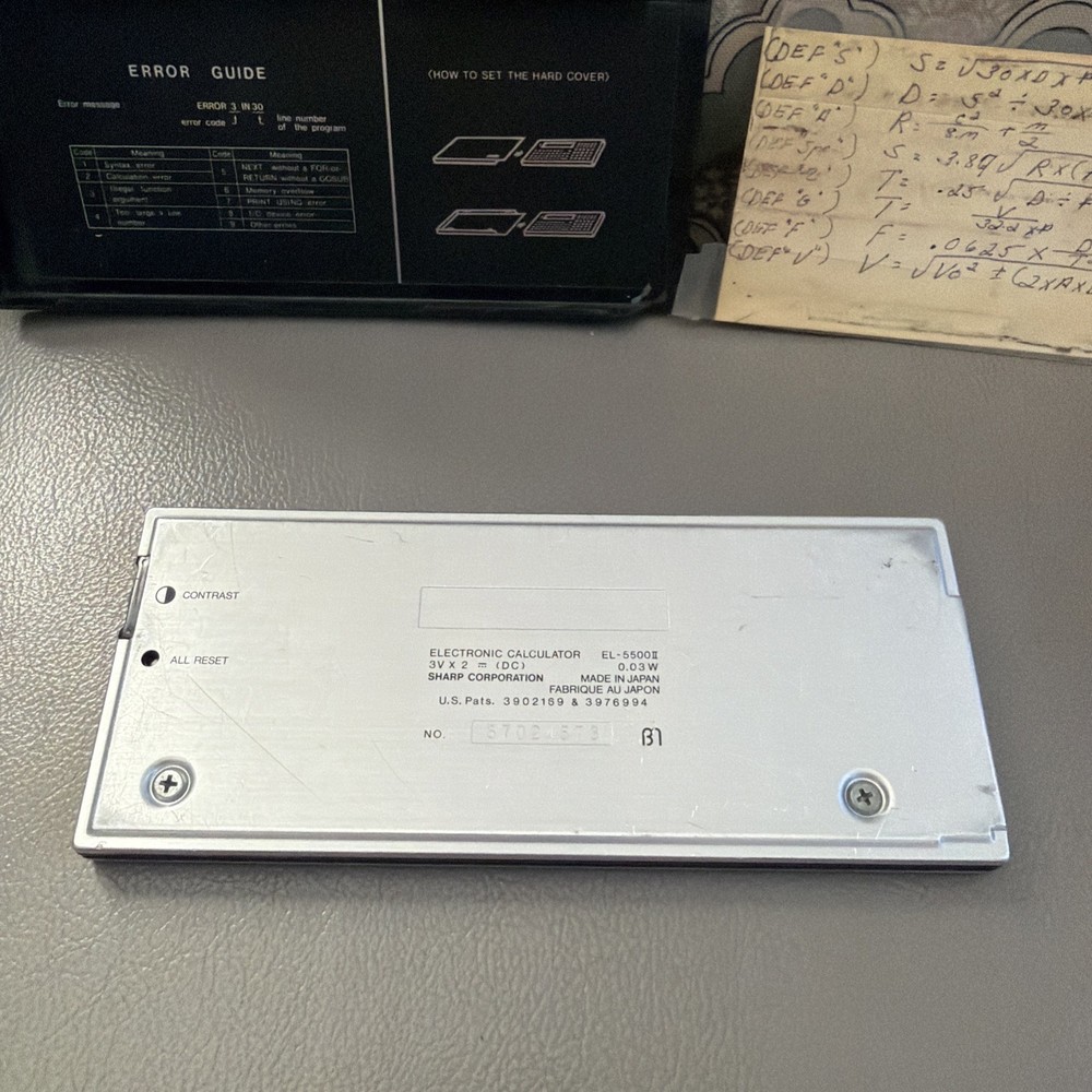 Vintage Sharp EL-5500II With Textbook Scientific Computer Working