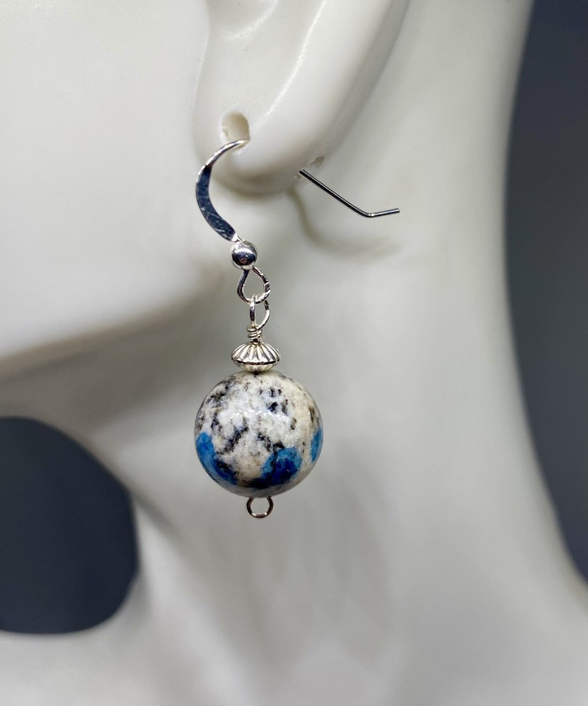 K2 Genuine Stone .925 Sterling Silver Earrings