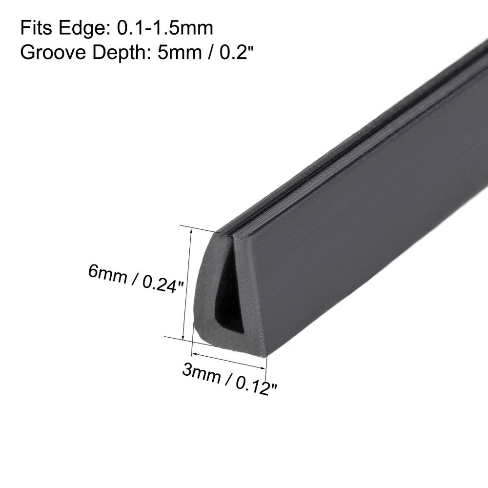 Edging U seal extrusion, suitable 0.1-1.5mm edge 1M #3