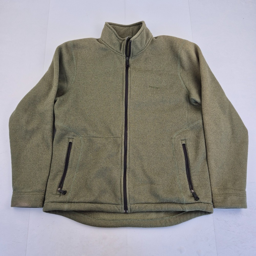 ROHAN Jacket Medium Green Men's View Point Polyester Full Zip Knit Logo