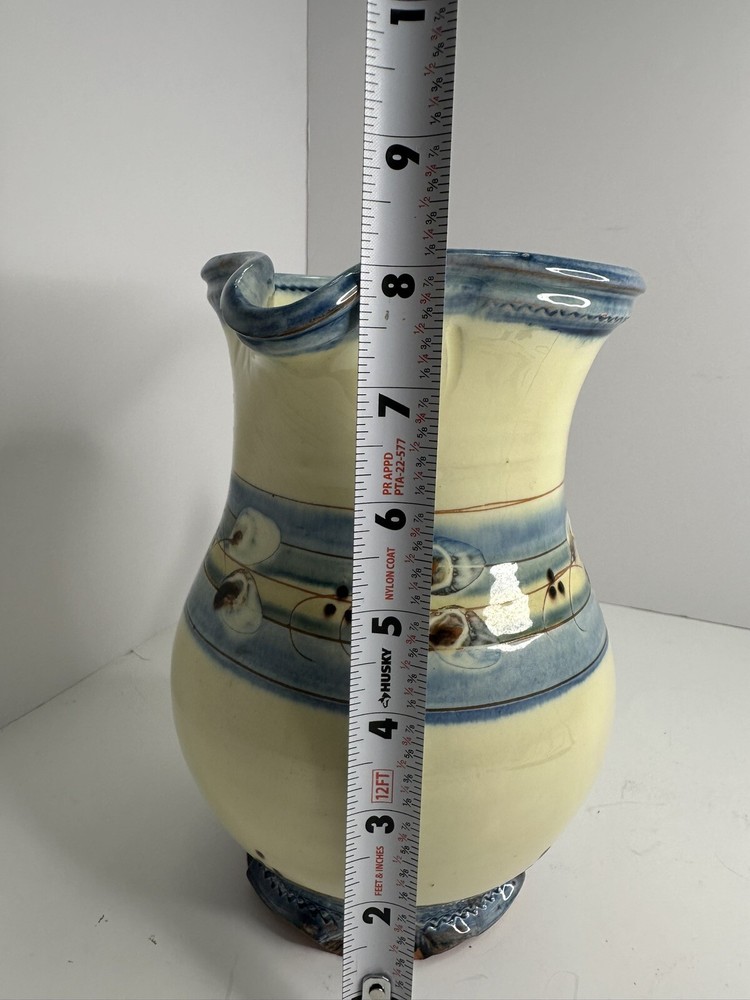 Art Studio Red Pottery Pitcher Signed By Artist