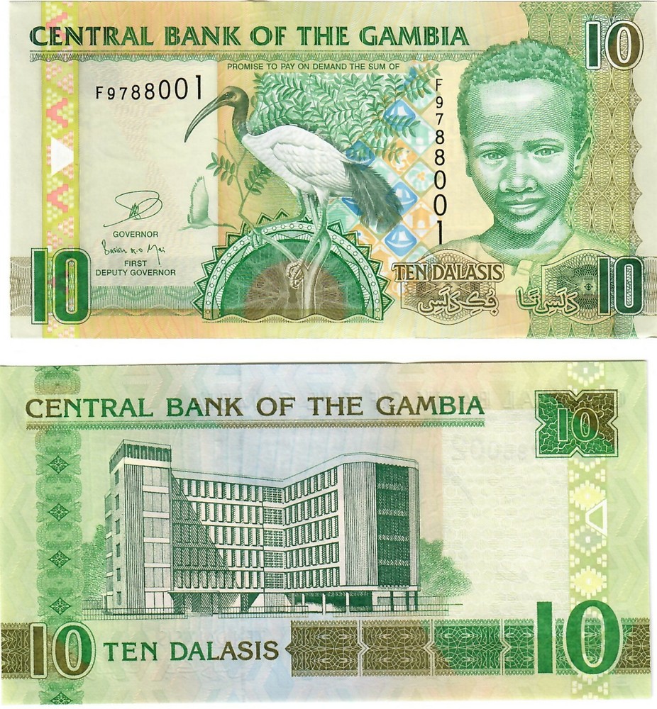 The Gambia 10 Dalasis 2013 UNC