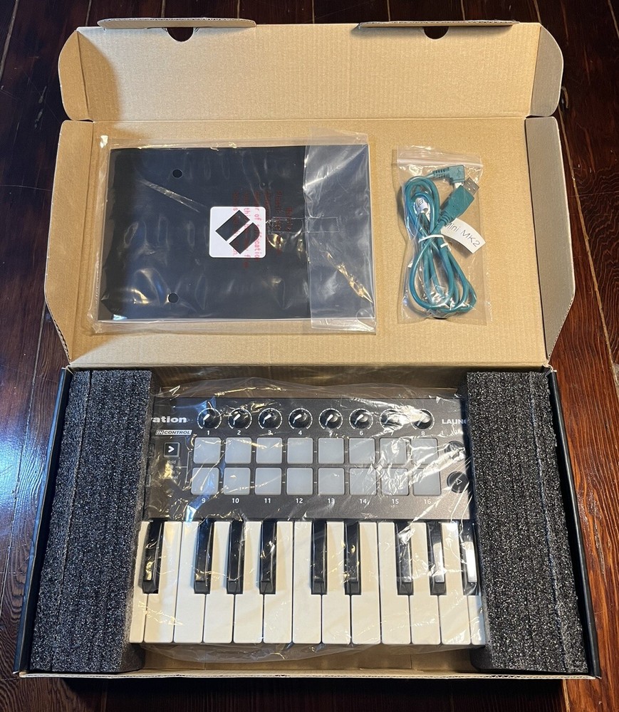 Novation Launchkey Mini MK2 25 Key Midi Keyboard Controller with USB Cable