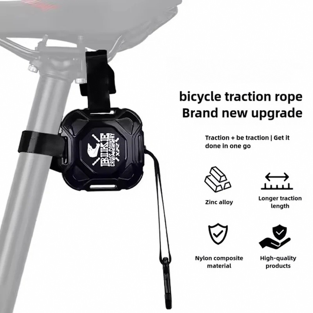 Tow Rope Kit for Bicycle - Frame or Handlebar Towing Accessory, 100 kg Capacity